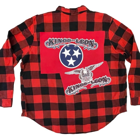Tops - Kings of Leon Upcycled Flannel Shirt
